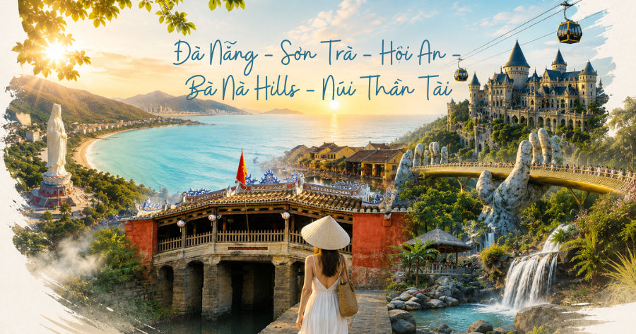 Đà Nẵng - Sơn Trà - Hội An - Bà Nà Hills - Núi Thần Tài